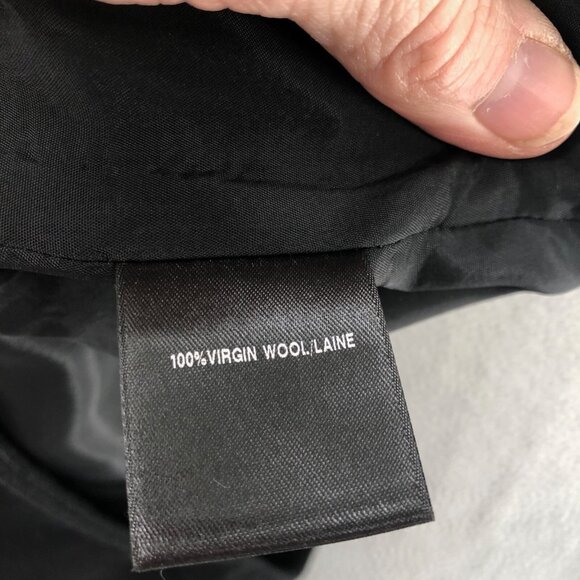 Lafayette 148 Pants Women 14 Black Wool Crepe Lined Wide Leg Trouser Office Work - Picture 6 of 12